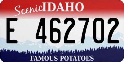 ID license plate E462702