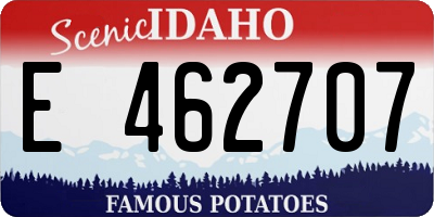 ID license plate E462707