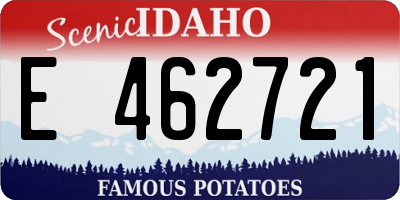 ID license plate E462721