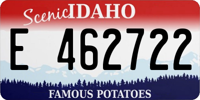 ID license plate E462722
