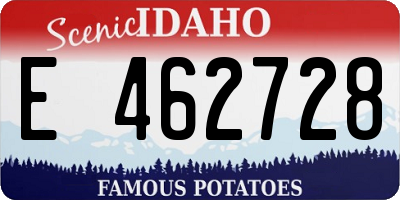 ID license plate E462728