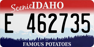 ID license plate E462735