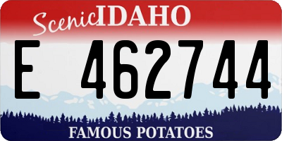 ID license plate E462744