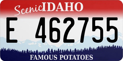 ID license plate E462755
