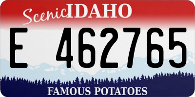 ID license plate E462765