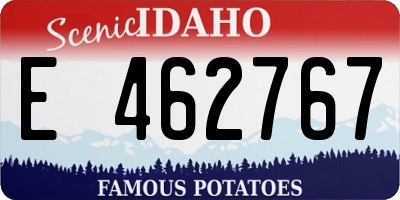 ID license plate E462767