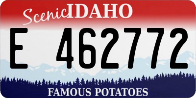 ID license plate E462772