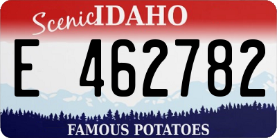 ID license plate E462782