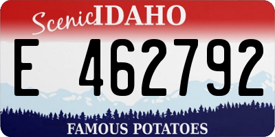 ID license plate E462792