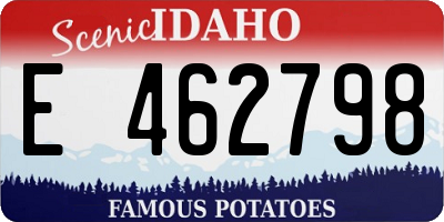 ID license plate E462798