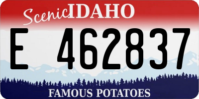 ID license plate E462837