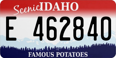 ID license plate E462840
