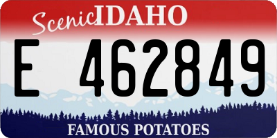 ID license plate E462849