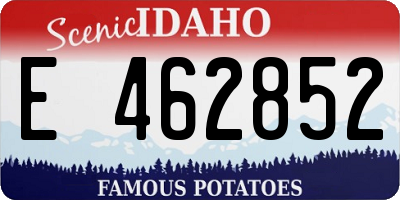 ID license plate E462852