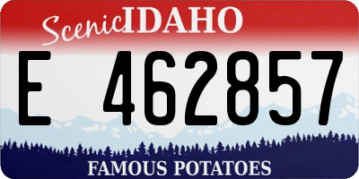 ID license plate E462857