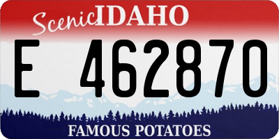 ID license plate E462870