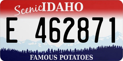 ID license plate E462871