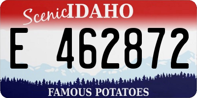 ID license plate E462872