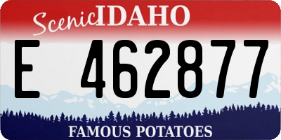 ID license plate E462877