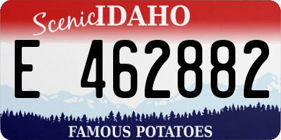ID license plate E462882