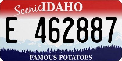 ID license plate E462887