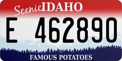ID license plate E462890