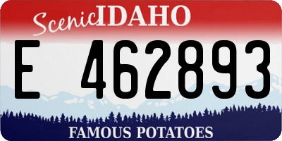 ID license plate E462893