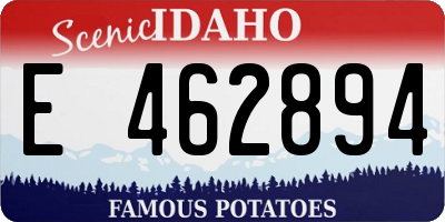 ID license plate E462894
