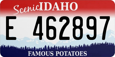 ID license plate E462897
