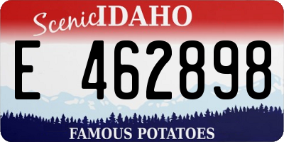 ID license plate E462898
