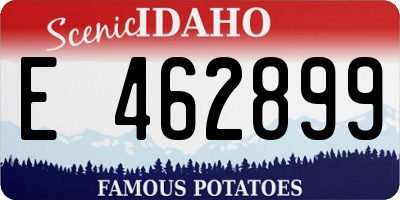ID license plate E462899
