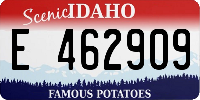 ID license plate E462909