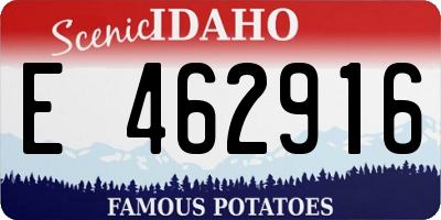 ID license plate E462916