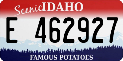 ID license plate E462927