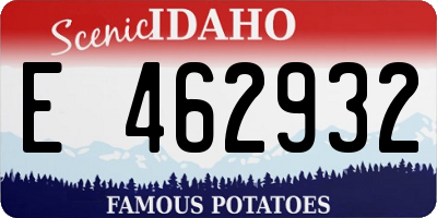 ID license plate E462932