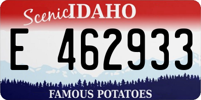 ID license plate E462933