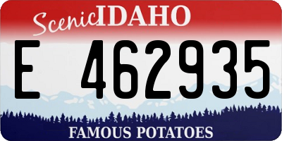 ID license plate E462935
