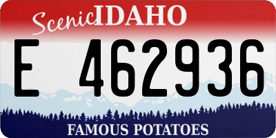 ID license plate E462936