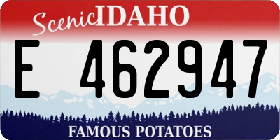 ID license plate E462947