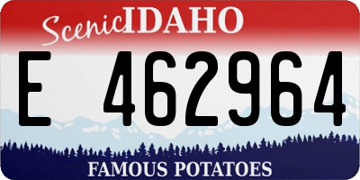 ID license plate E462964