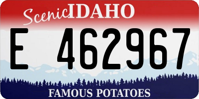 ID license plate E462967