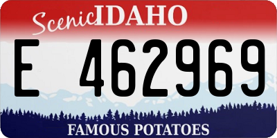 ID license plate E462969