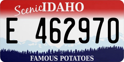 ID license plate E462970