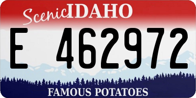 ID license plate E462972