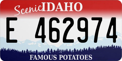 ID license plate E462974