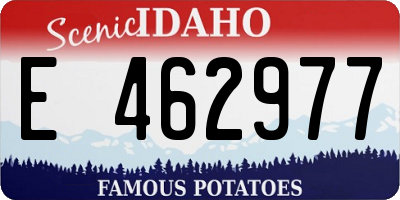 ID license plate E462977