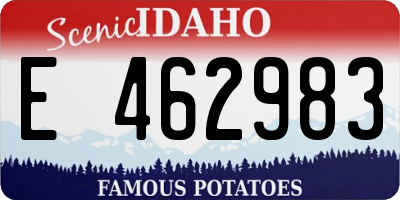 ID license plate E462983