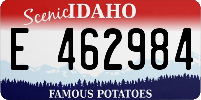 ID license plate E462984