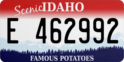 ID license plate E462992