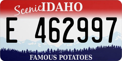 ID license plate E462997